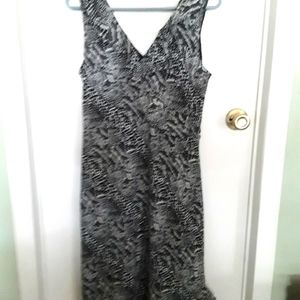 Black & White V-Neck Dress